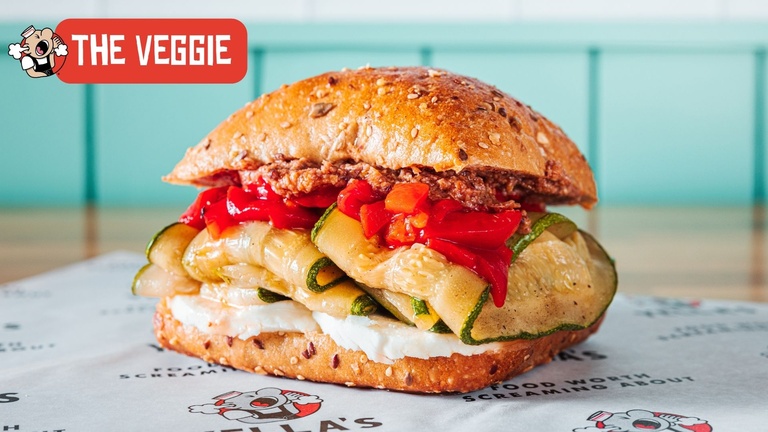 veggie sandwich from Yella's