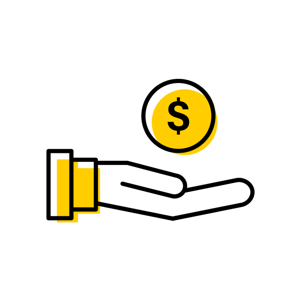 Money and hand icon