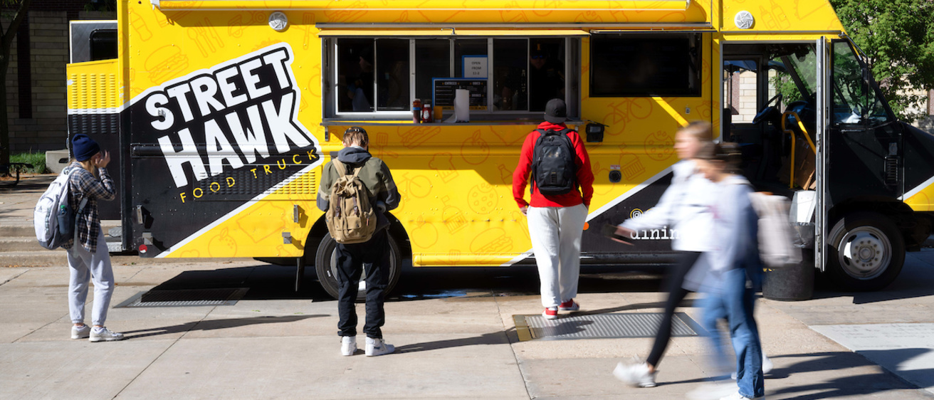 Street Hawk Food Truck outside the Main Library